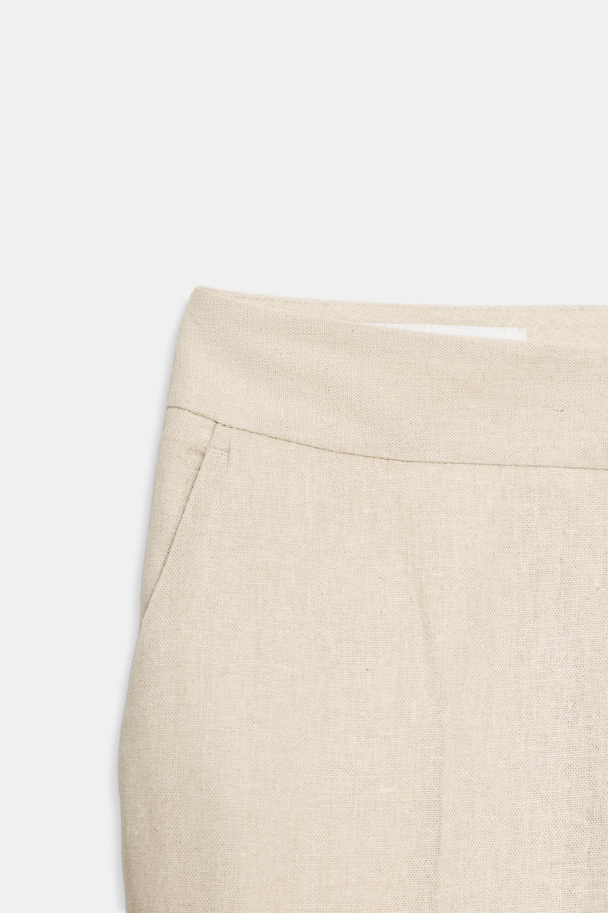 SLIM FIT LINEN PANTS