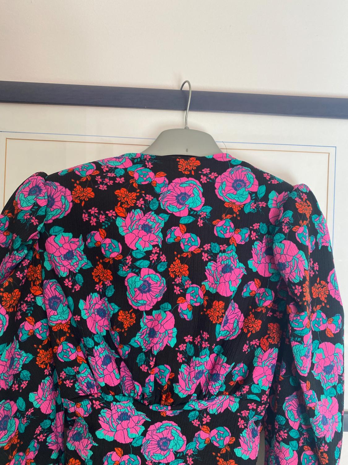 FLORAL PRINT DRAPED DRESS - Image 6