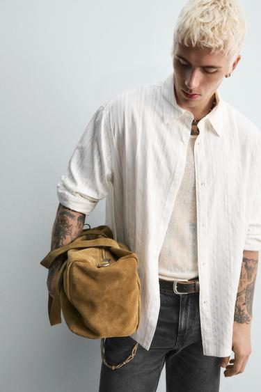 STRIPED FLOWING SHIRT - White by Zara - Image 7