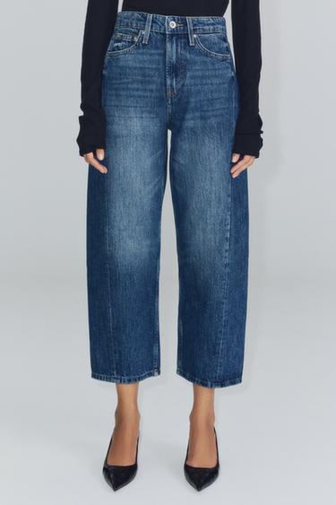 ZW COLLECTION MID-RISE ANKLE RELAXED JEANS — Blue 2
