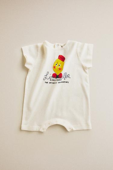 LIMONCELLA X THE ANIMALS OBSERVATORY BABY ROMPER - Light beige by Zara - Image 4