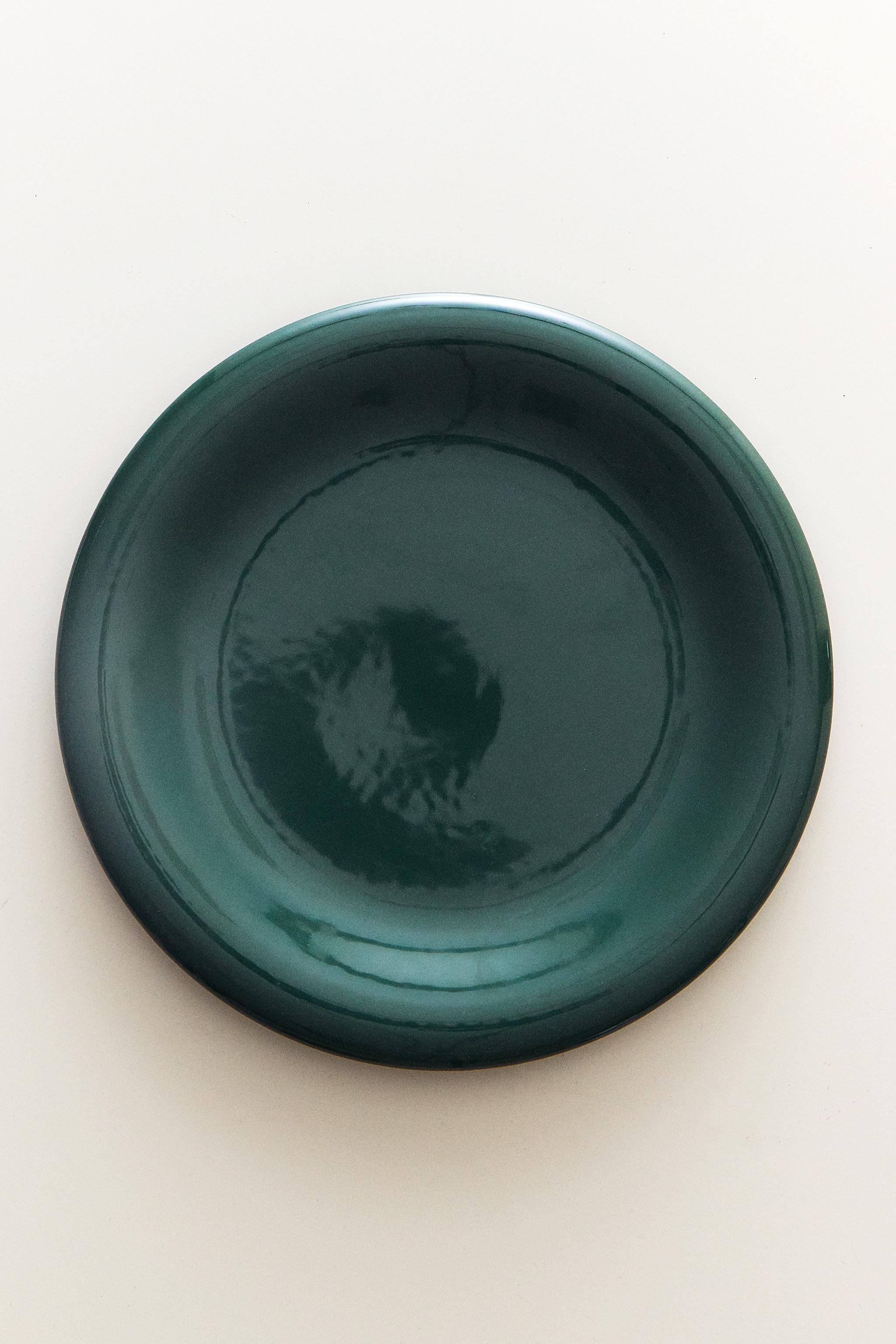 ENAMELLED STONEWARE DINNER PLATE