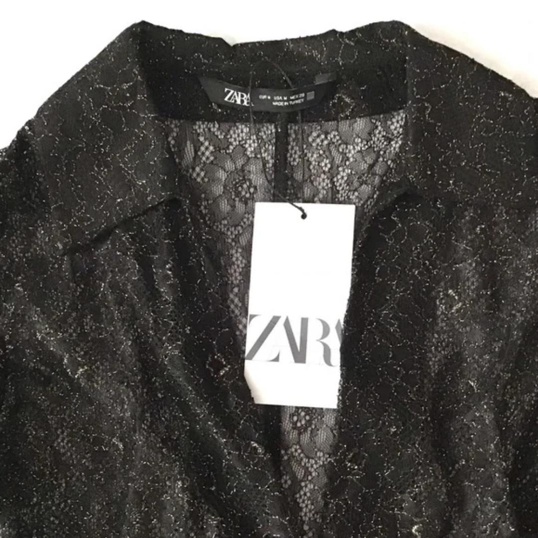 LACE SHIRT WITH GOLD BUTTONS - Image 4