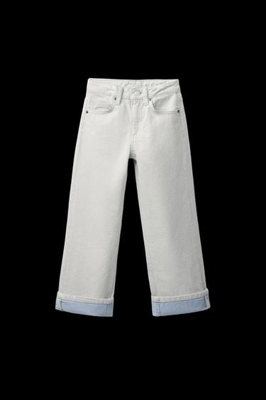 Zara STRAIGHT LEG HEMS JEANS - Sky blue - Image 0