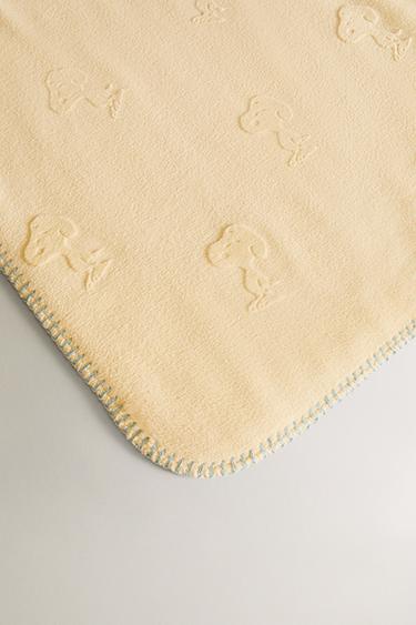 CHILDREN'S PEANUTS™ BLANKET WITH RAISED DESIGN - Lime by Zara - Image 2