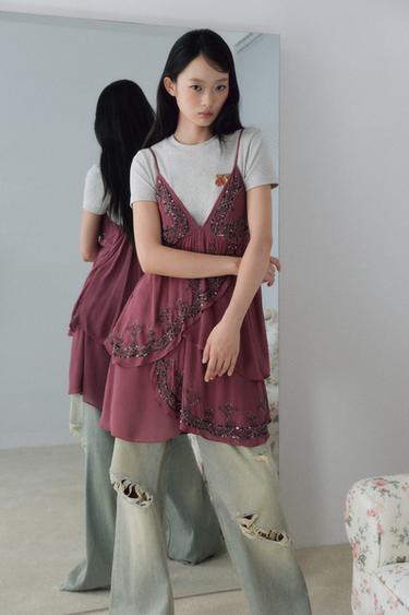 Zara 造型 - 白蘭地酒色