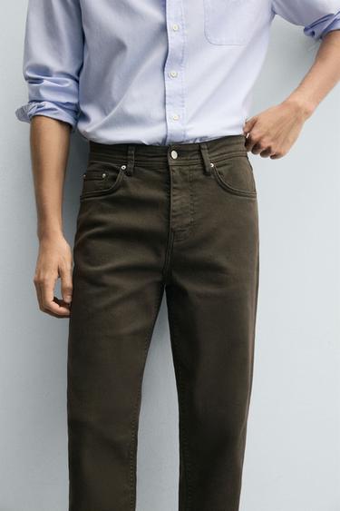 STRAIGHT-LEG TROUSERS - Brown de Zara - Image 4
