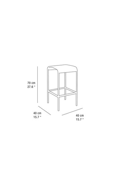 Zara STAINLESS STEEL TALL STOOL - Matte silver