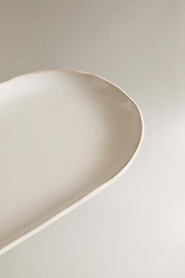 STONEWARE SERVING DISH WITH CONTRAST RIM - Cream by Zara - Image 2