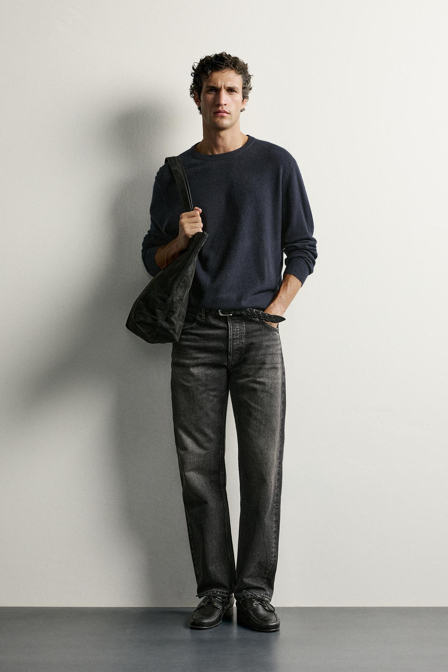 Мужские джинсы Zara Regular Fit, цвет: Угольный — фото 1