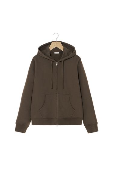 SUDADERA CREMALLERA CAPUCHA HEAVYWEIGHT ORIGINS - Chocolate de Zara