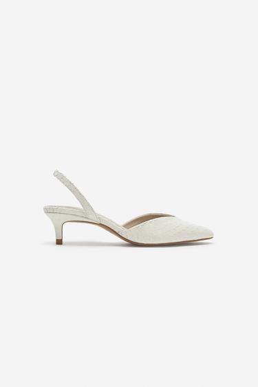 CHAUSSURES KITTEN HEEL EN CUIR - THE ITEM ZARA WOMAN - blanc de Zara - Image 6