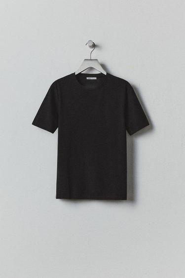 CAMISETA SLIM FIT - Negro de Zara
