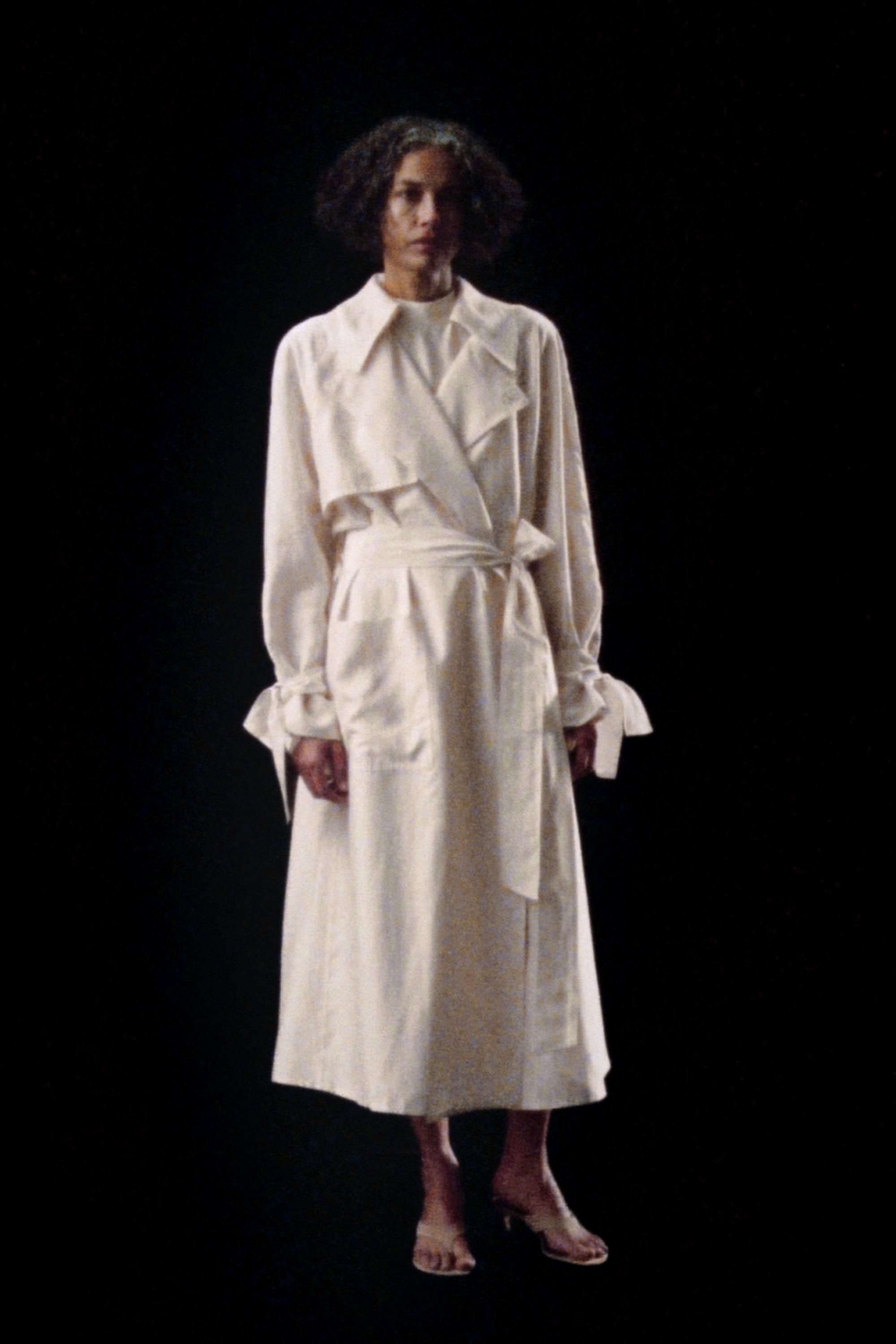 ZW COLLECTION ベルト フルイドトレンチコート - エクリュ | ZARA