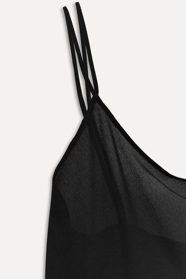 HAUT NUISETTE EN SOIE 50E ANNIVERSAIRE - Noir de Zara - Image 3