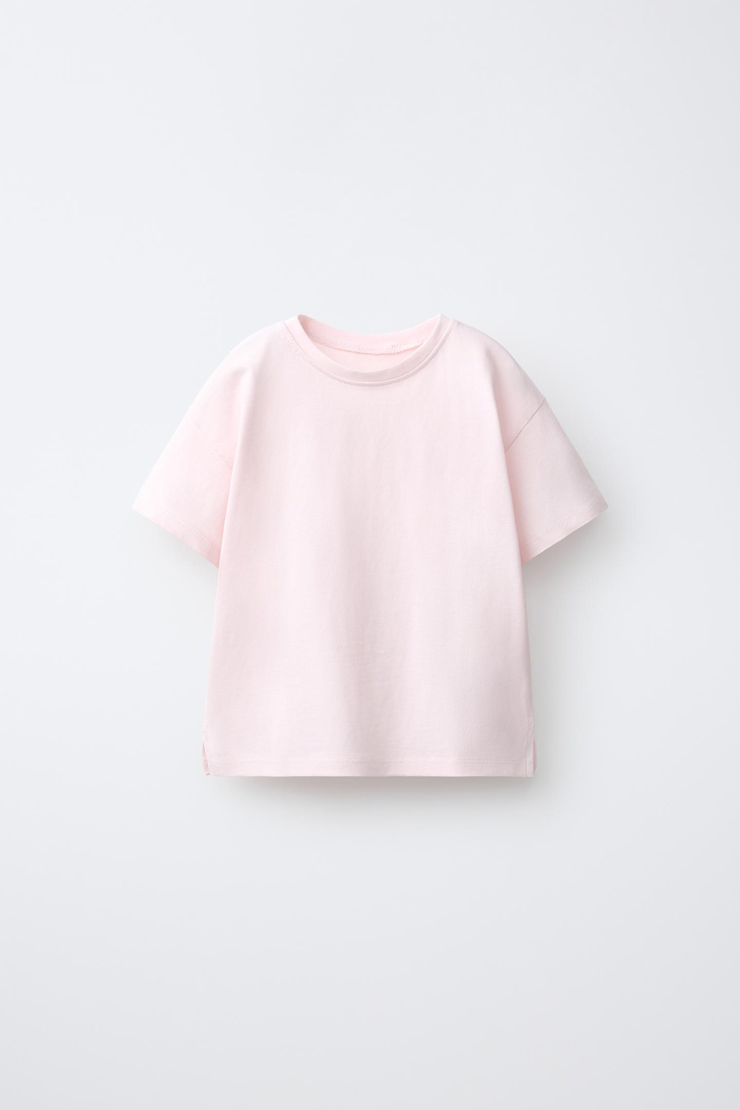 Детские футболки Zara Three-Pack OF Basic T-SHIRTS, цвет: Светлый синий — фото 2