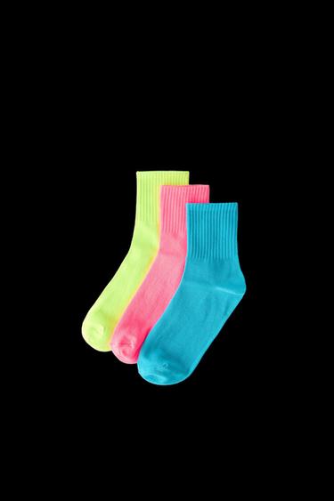 3-PACK OF NEON SOCKS - Neon yellow by Zara