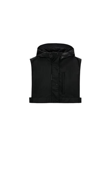 RUBBERIZED CROPPED VEST