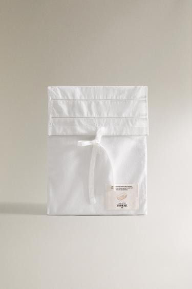 HEMSTITCHED POPLIN MINI COT SHEET SET - Oyster-white by Zara - Image 4