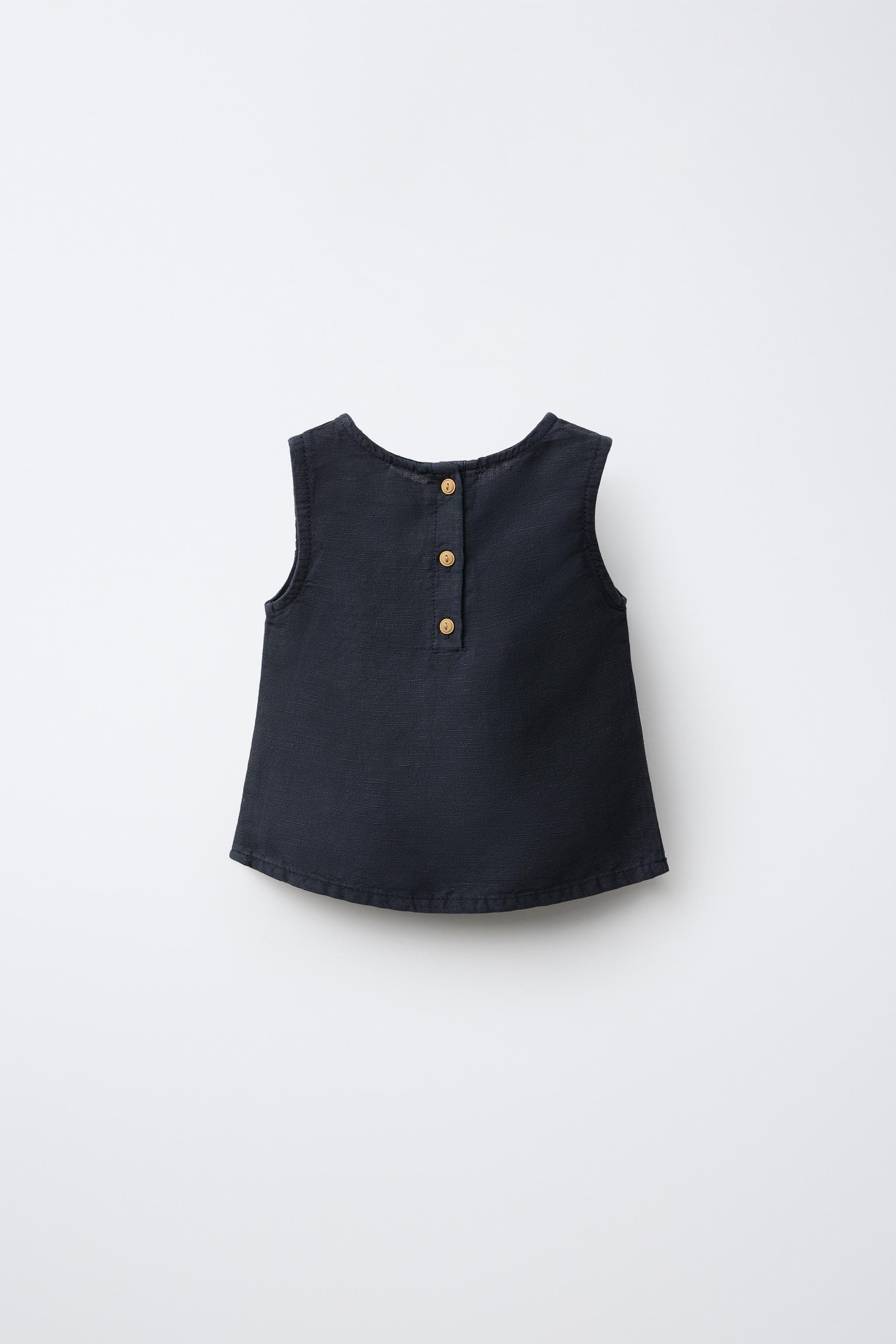 Zara LINEN BLEND TOP — фото 3