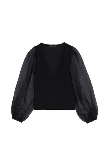 CONTRAST TOP WITH FULL SLEEVES