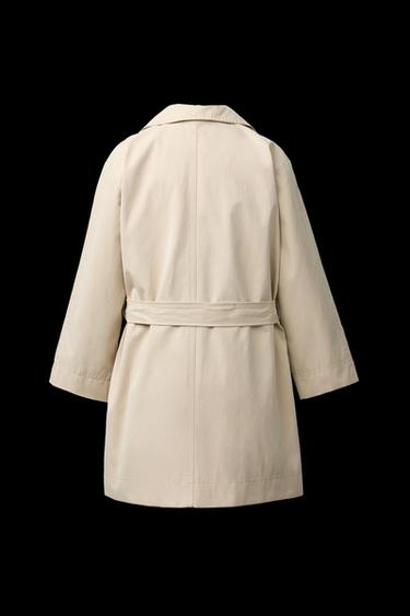 BASIC LONG TRENCH COAT - camel by Zara