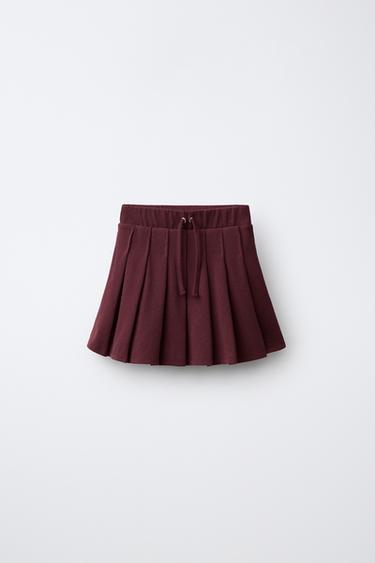 EENKLEURIGE PLOOIROK - Aubergine van Zara - Afbeelding 0