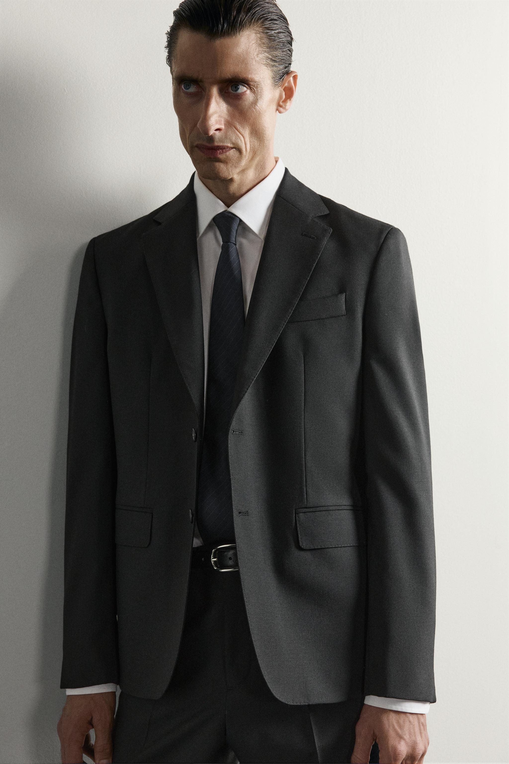 Zara %100 YÜN TAKIM BLAZER görsel 5