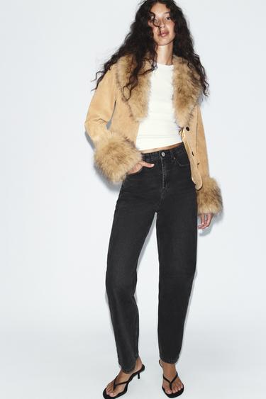 JEANS TRF MOM FIT TIRO ALTO - Negro de Zara