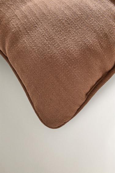 TEXTURED COTTON CHAIR CUSHION - Pink by Zara - Image 1