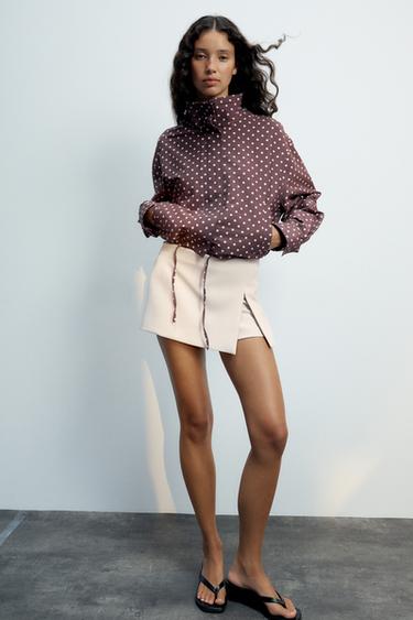 Zara SLIT SKORT - Bone
