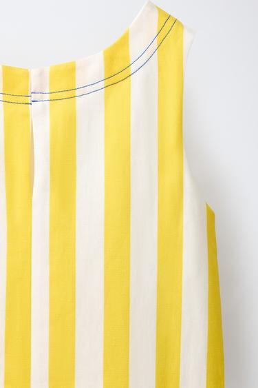 ROBE À RAYURES SURPIQÛRES CONTRASTANTES - Imprimée de Zara - Image 2