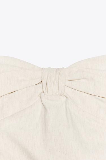 SWEETHEART NECKLINE BUSTIER TOP - Ecru / Marl by Zara - Image 5