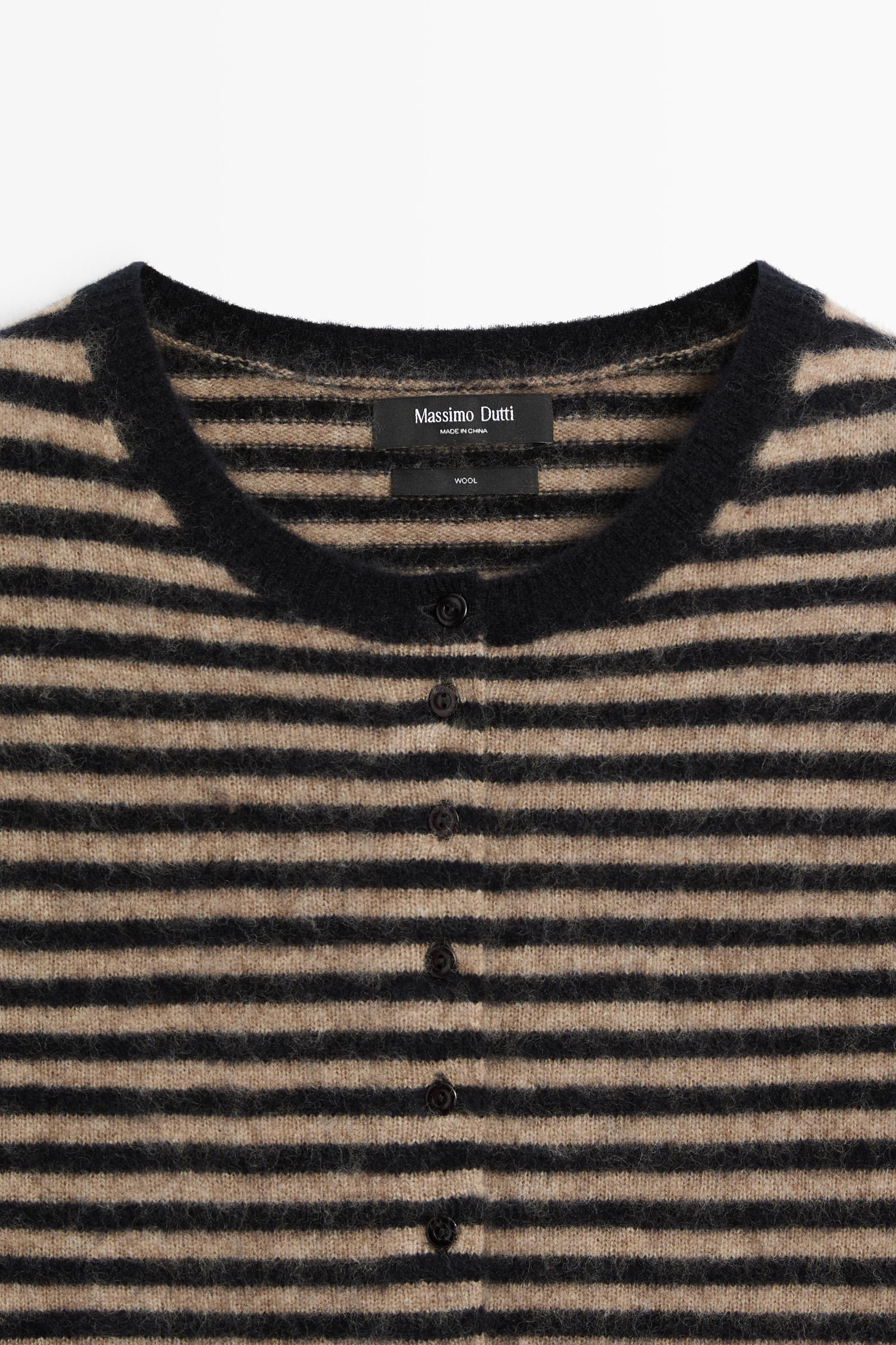 100% wool short sleeve knit cardigan
