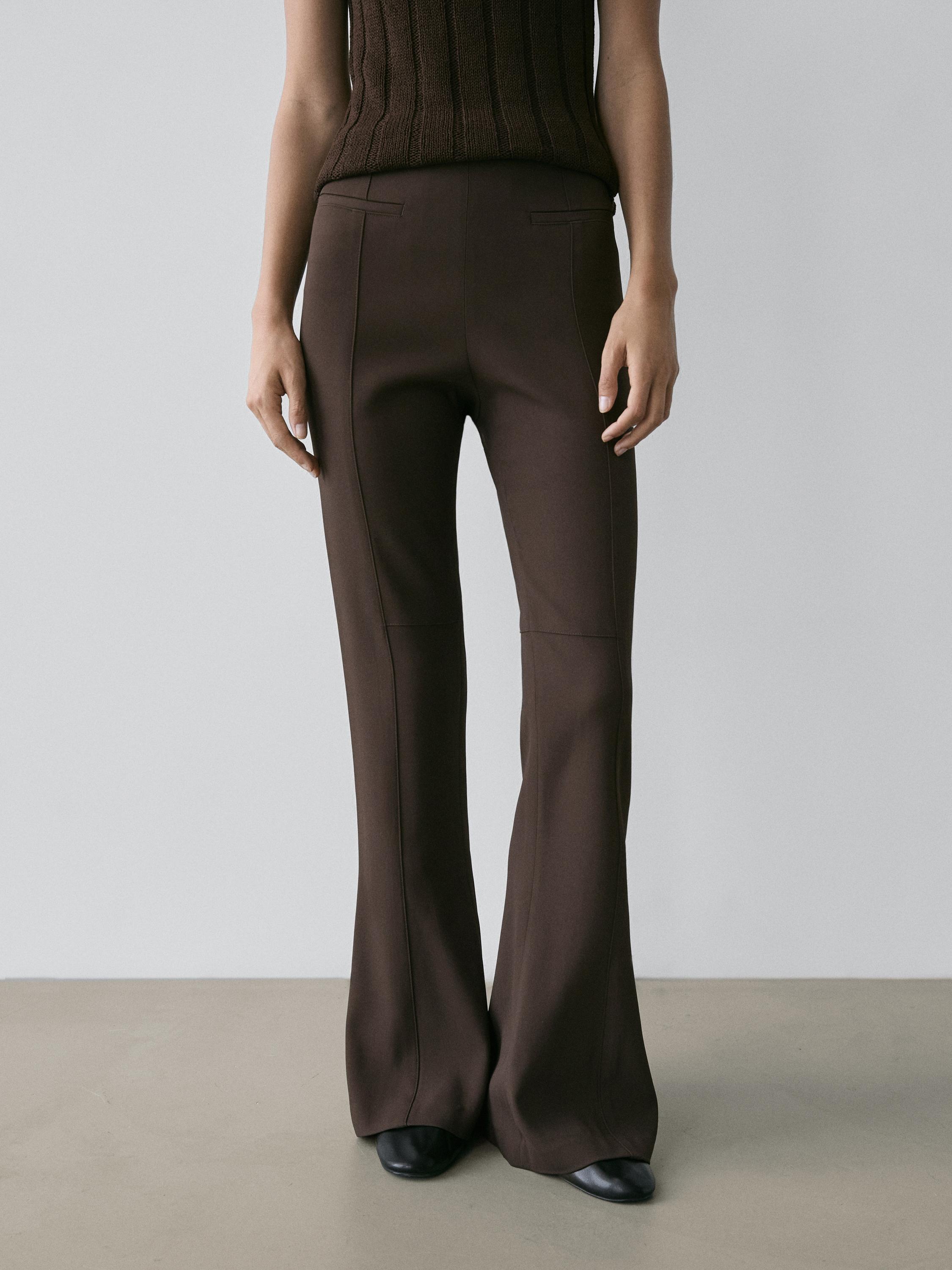 Flared trousers with pocket