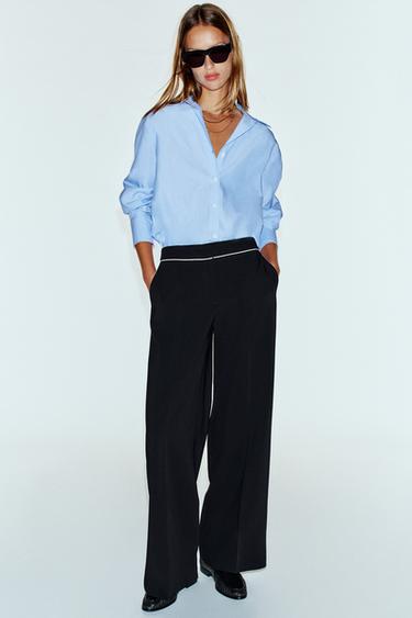 PANTALÓN VIVOS CONTRASTE - Negro de Zara