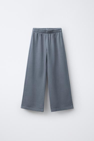 PANTALÓN WIDE LEG EFECTO LAVADO - Azul claro de Zara