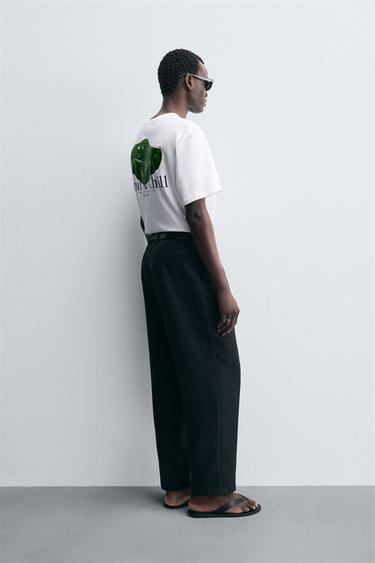 T-SHIRT IMPRIMÉS CONTRASTE - Blanc de Zara - Image 3