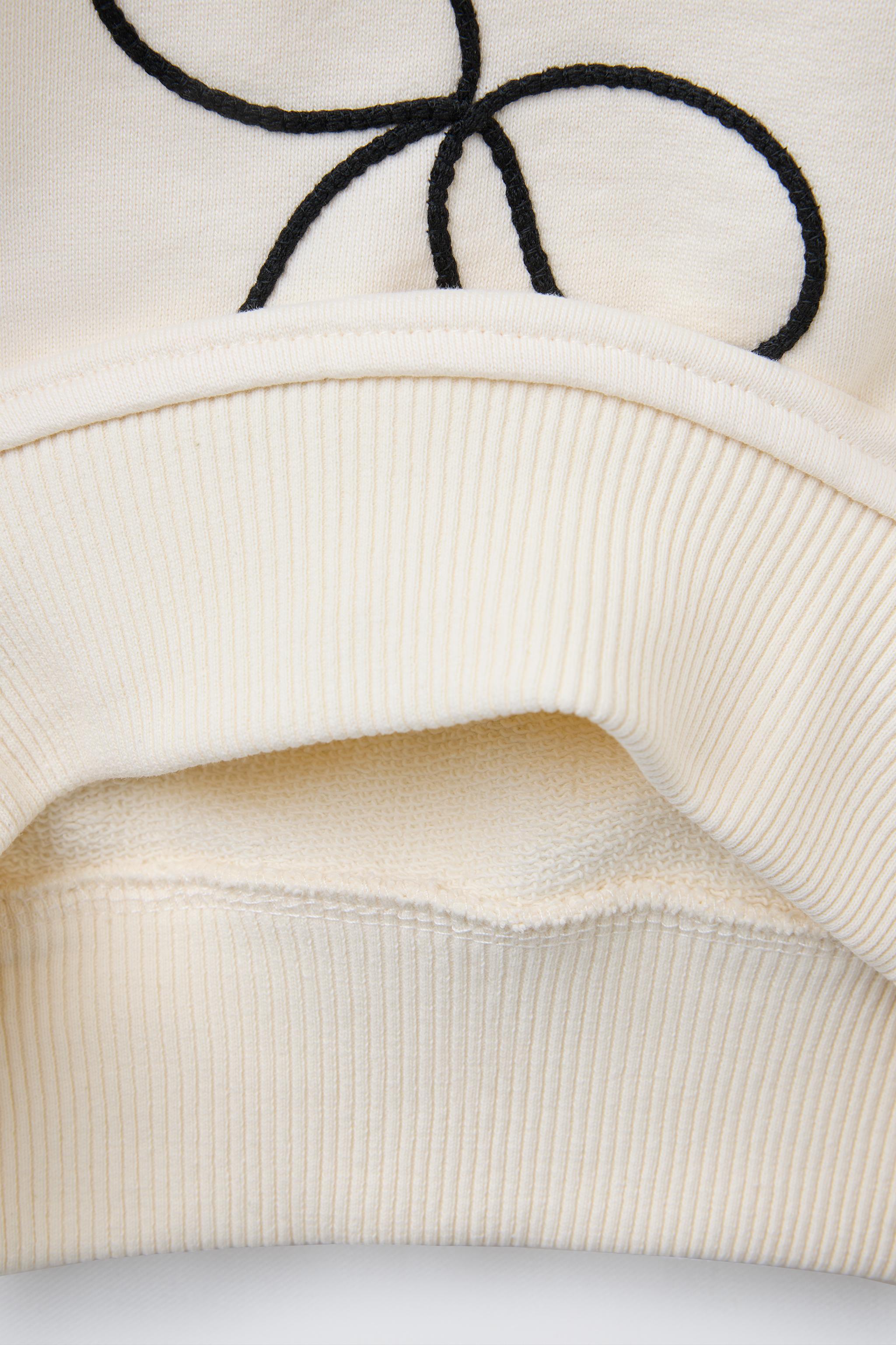 DRAWSTRING TIE SWEATSHIRT - Ecru | ZARA United States