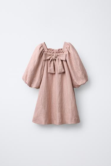 ROBE BRILLANTE À NŒUDS - Rose de Zara - Image 0