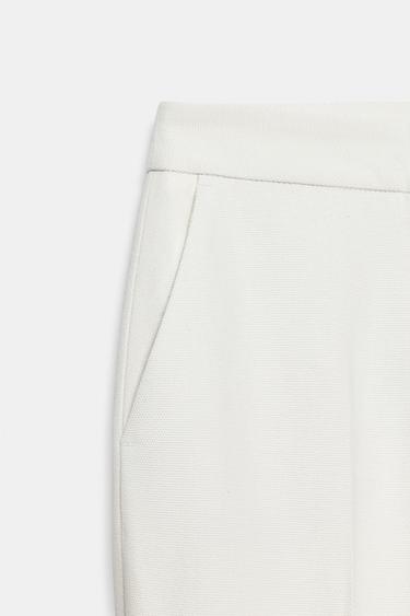 PANTALÓN RECTO TIRO BAJO - Crudo de Zara