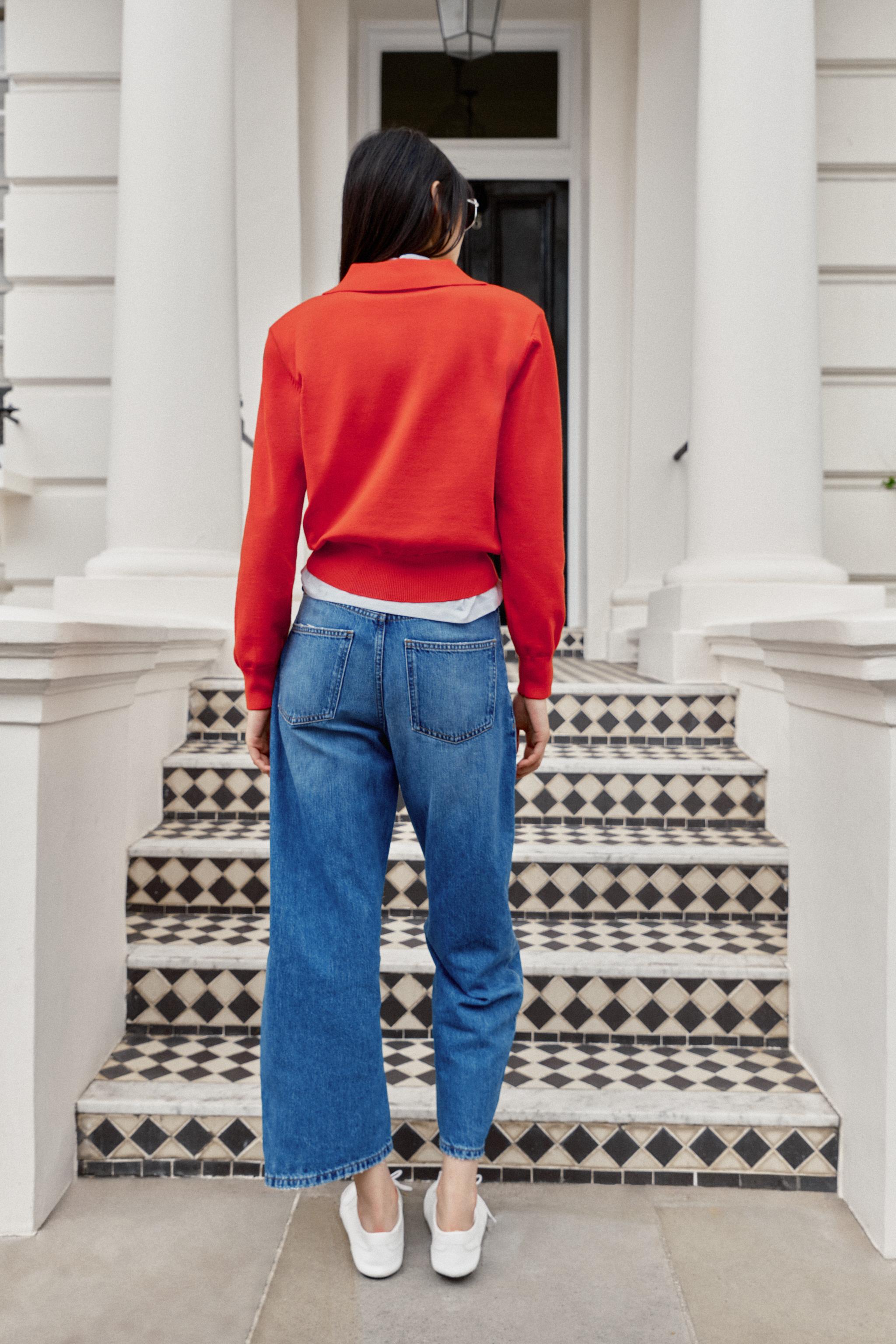 SHOULDER PAD KNIT POLO - thumbnail 6