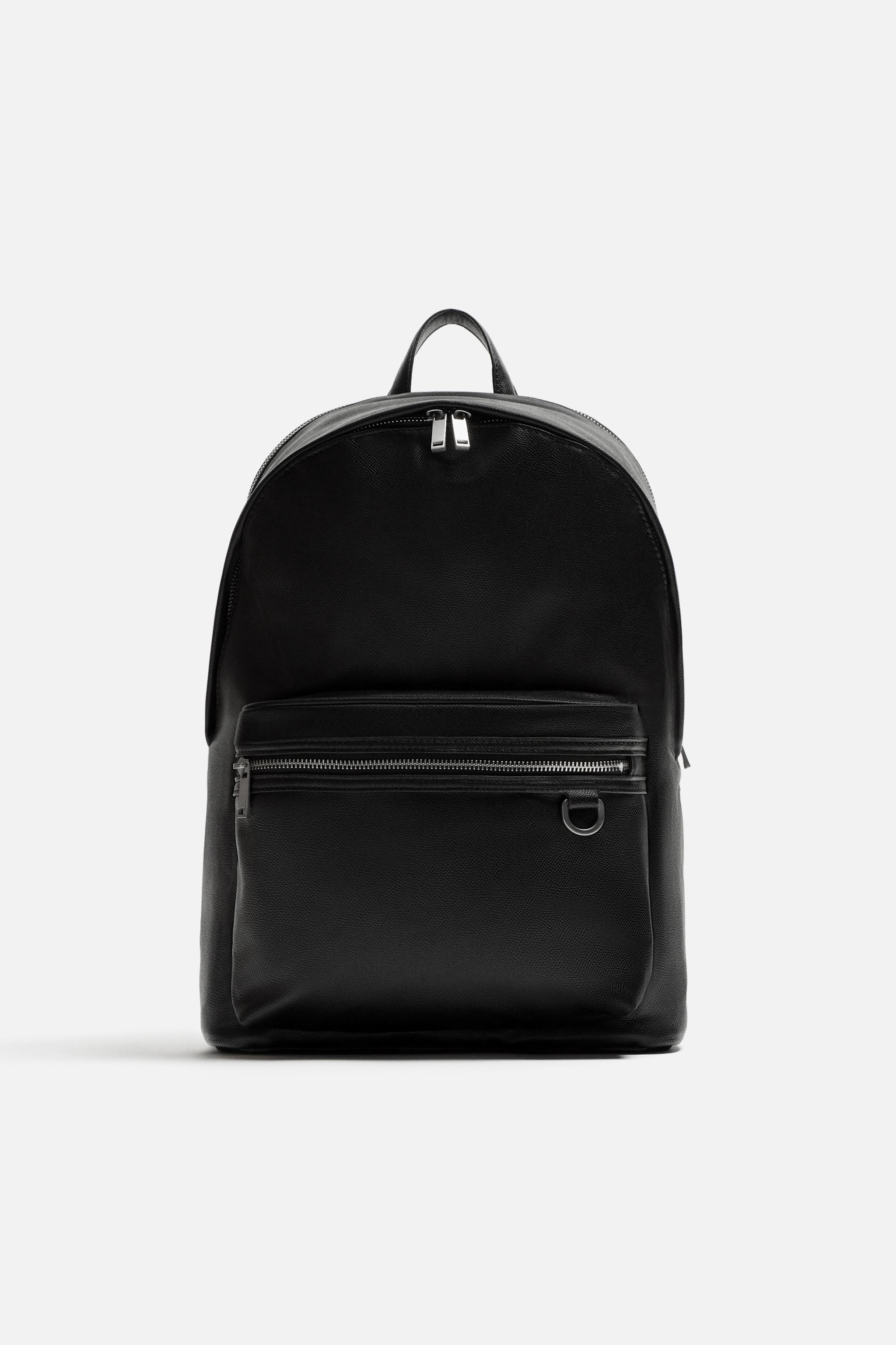 Mens leather backpack zara hotsell