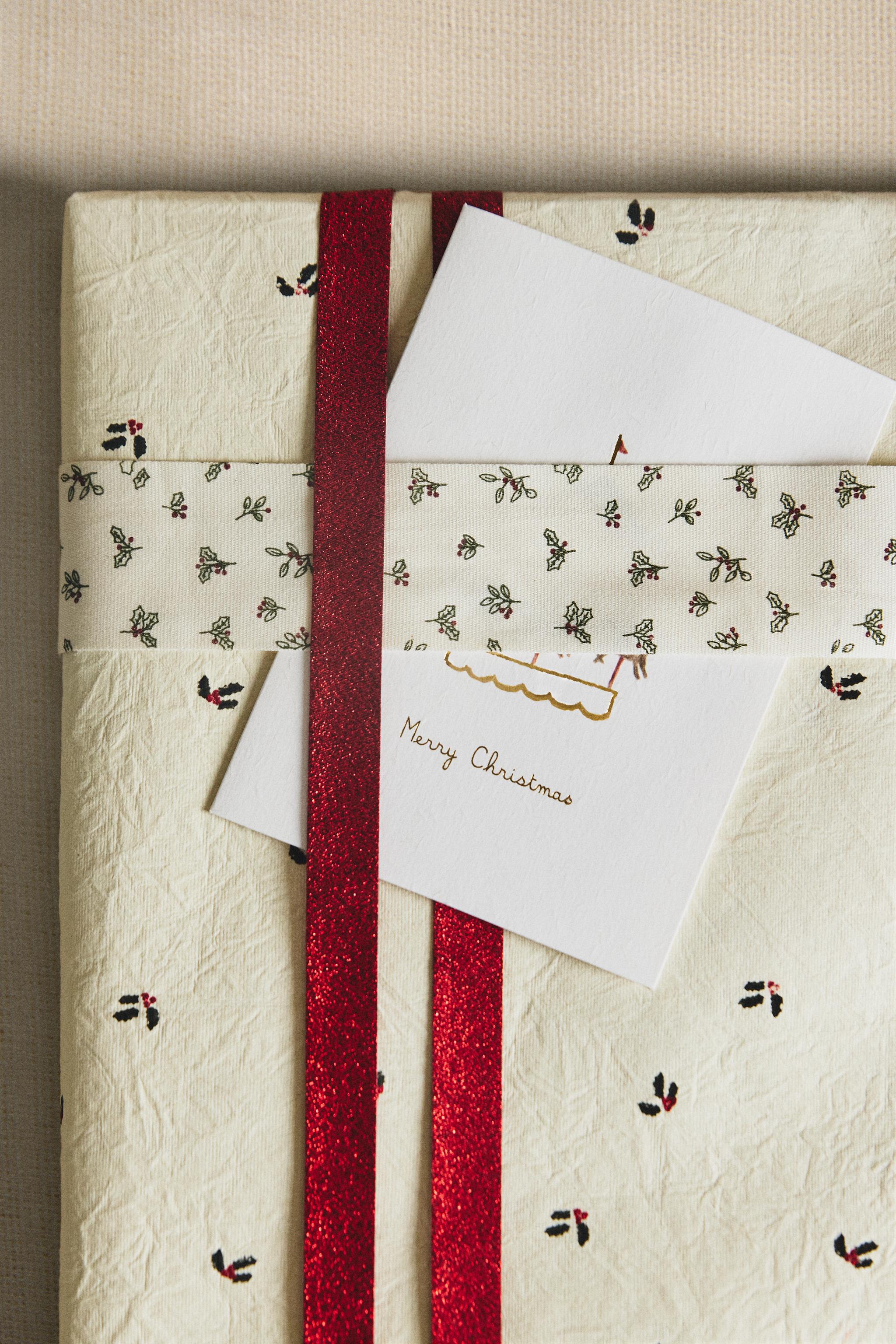 SET OF CHRISTMAS LEAF RIBBONS (SET OF 2)