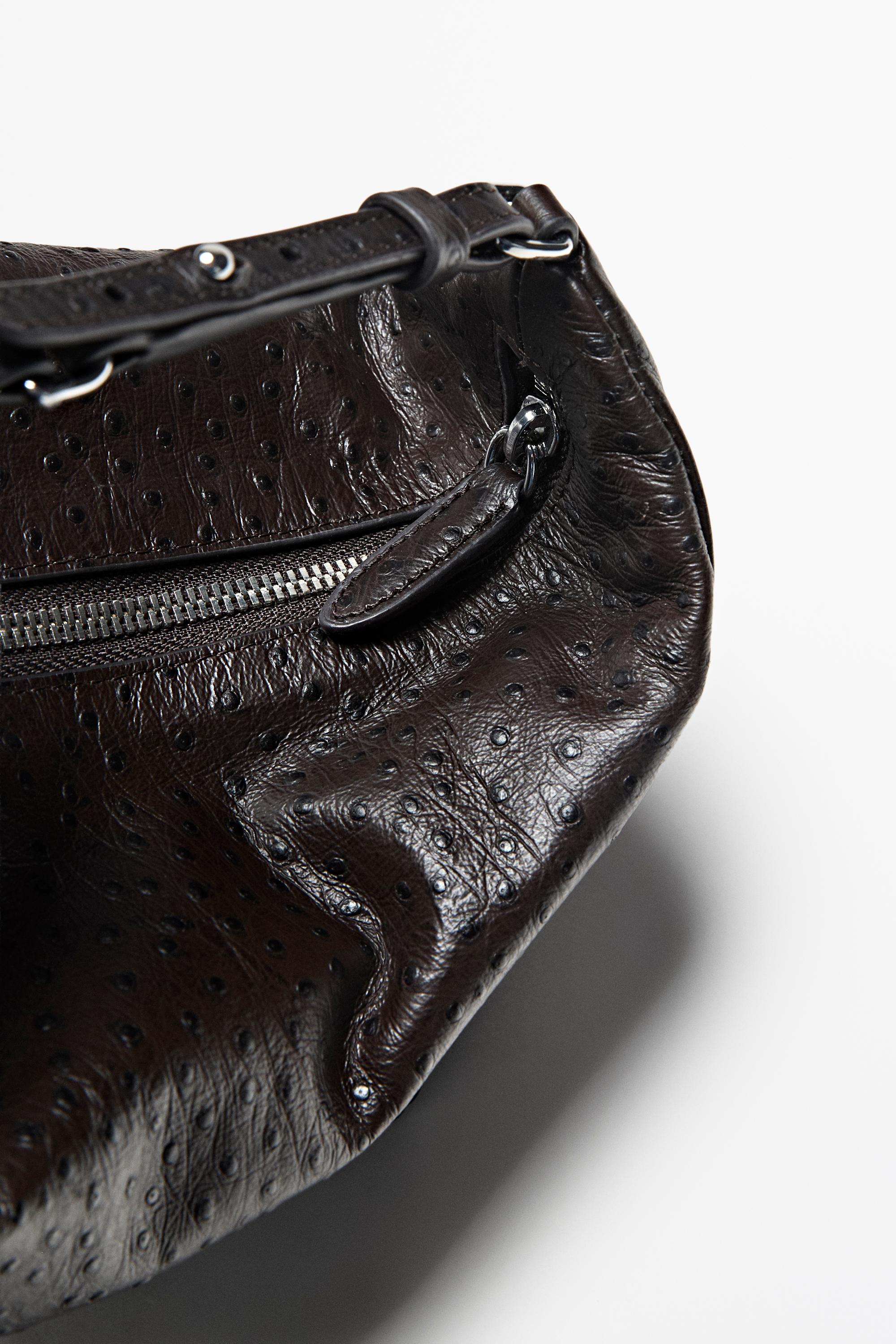 Textured nappa leather rectangular bag