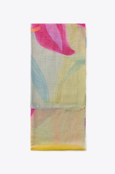 MODAL PRINTED SCARF - Multicoloured by Zara