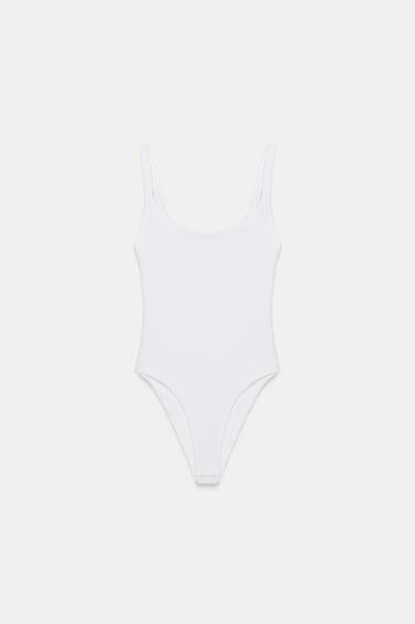 BODY DECOTE QUADRADO - Branco da Zara - Imagem 0