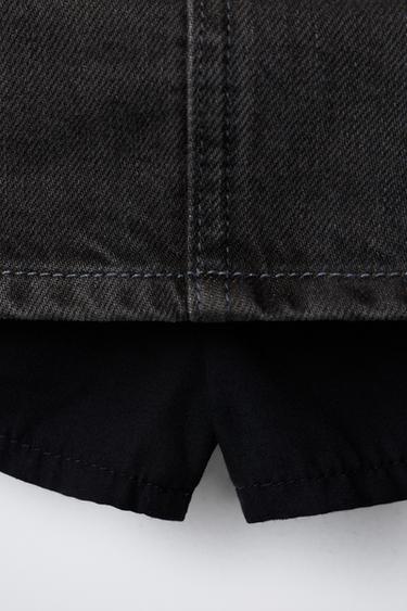 JUPE EN DENIM - Bleu marine de Zara - Image 3