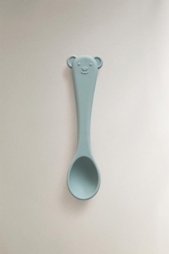 CUCHARA INFANTIL SILICONA - Azul de Zara - Imagen 0