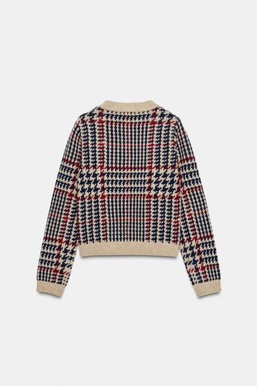 HOUNDSTOOTH WOOL JUMPER - Multicoloured by Zara - Image 7
